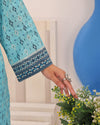 Mahnoor Khaddar – Light Blue Printed 3PC Ready to Wear