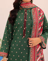 Mahnoor Khaddar – Dark Green Printed 3PC Ready to Wear