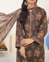 Mahnoor Khaddar – Dark Brown Floral Printed 3PC Ready to Wear