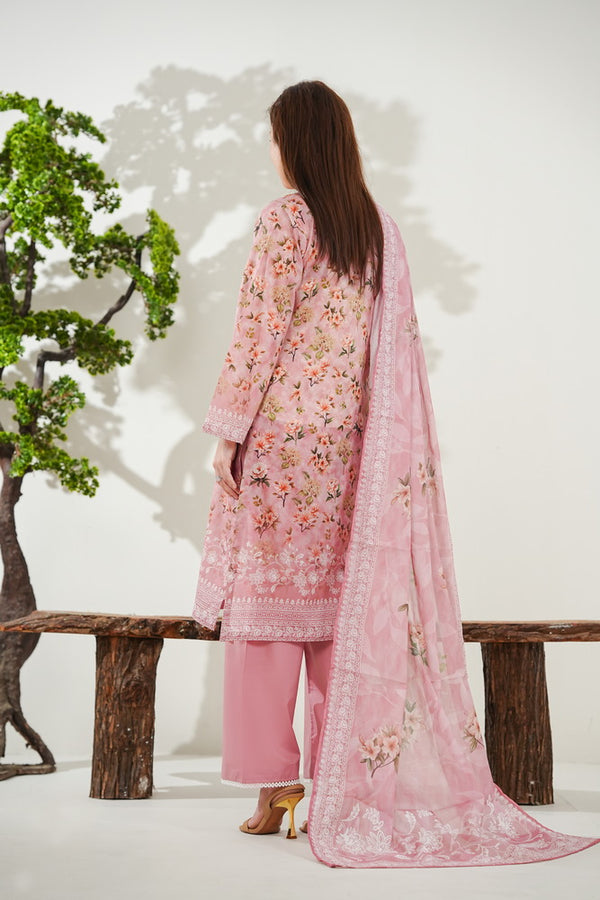Kainat V2 3 piece stitched lawn suit for women by AIZAL Pakistan