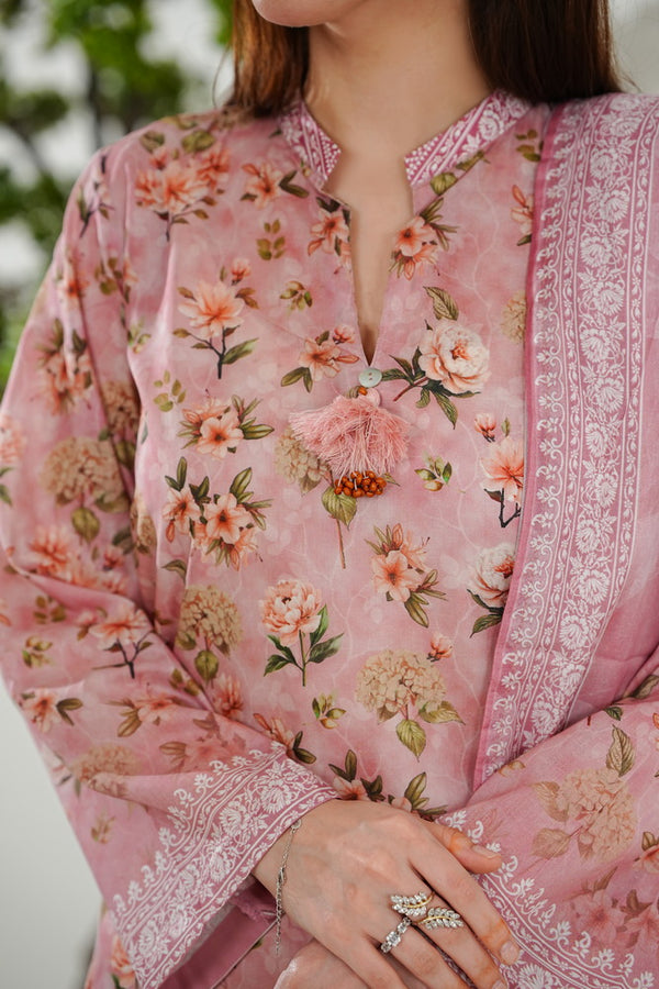 Kainat V2 3 piece stitched lawn suit for women by AIZAL Pakistan