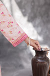 Maya Cambric – Blush Pink Floral Printed 3PC Ready to Wear