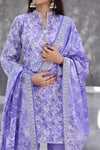 Maya Cambric – Lavender Floral Printed 3PC Ready to Wear