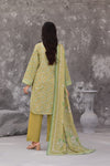 Maya Cambric – Olive Green Floral Printed 3PC Ready to Wear