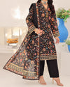 Mahnoor Khaddar – Black Printed 3PC Ready to Wear