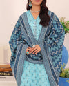 Mahnoor Khaddar – Light Blue Printed 3PC Ready to Wear