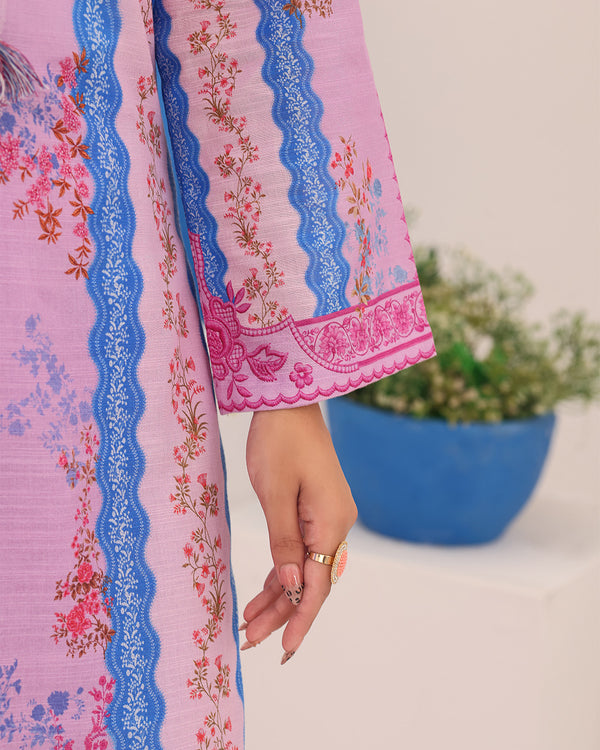 Mahnoor Khaddar – Pink Floral Printed 3PC Ready to Wear