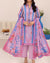 AIZAL Mahnoor Design 06 pink-lilac floral printed khaddar 3 piece suit with blue detailing
