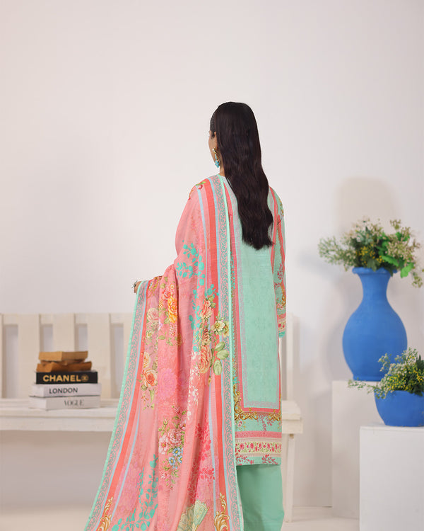 Mahnoor Khaddar – Mint Green 3PC Ready to Wear