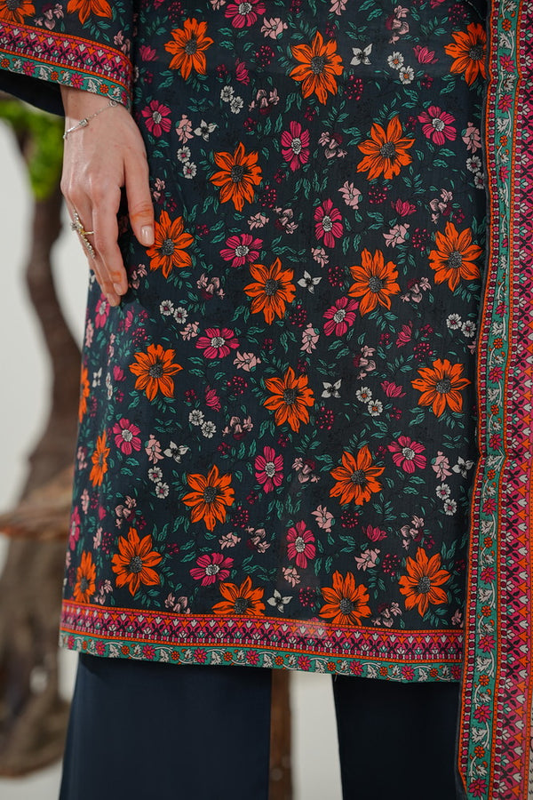 Kainat V2 3 piece stitched lawn suit for women by AIZAL Pakistan