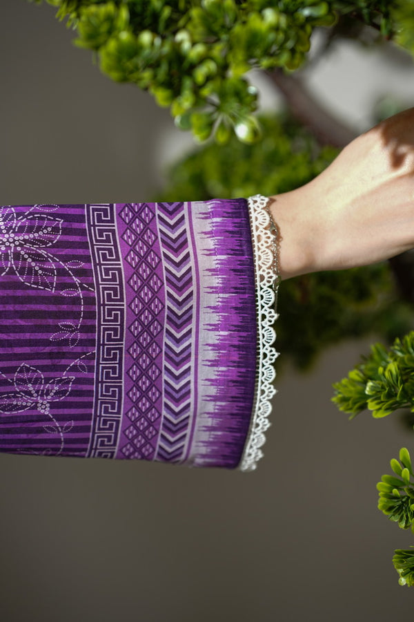 Kainat V2 3 piece stitched lawn suit for women by AIZAL Pakistan