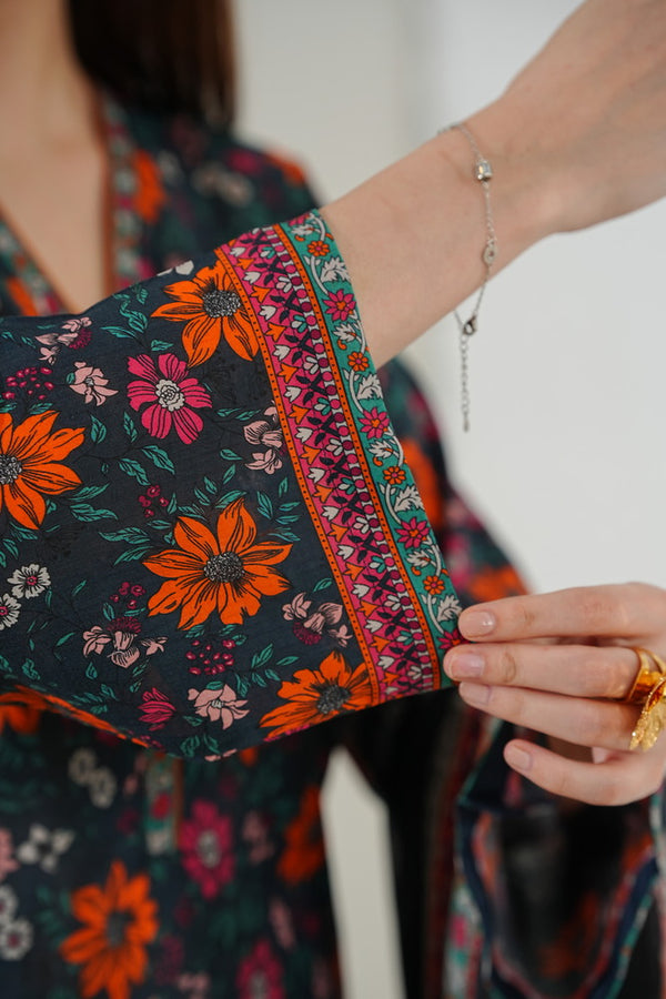 Kainat V2 3 piece stitched lawn suit for women by AIZAL Pakistan