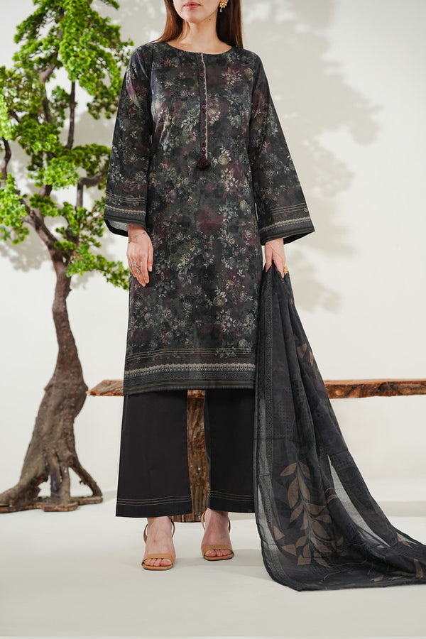 Kainat V2 3 piece stitched lawn suit for women by AIZAL Pakistan