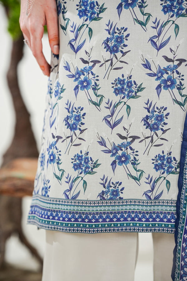 Kainat V2 3 piece stitched lawn suit for women by AIZAL Pakistan