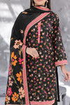 Maya Cambric – Black Floral Printed 3PC Ready to Wear