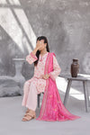 Maya Cambric – Blush Pink Floral Printed 3PC Ready to Wear