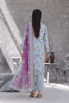 Maya Cambric – Light Blue Floral Printed 3PC Ready to Wear