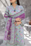 Maya Cambric – Light Blue Floral Printed 3PC Ready to Wear