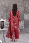 Maya Cambric – Maroon Floral Printed 3PC Ready to Wear
